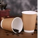 thumbnail image 4 of 50 Vasos Cafe Kraft Vaso Desechables Doble Pared C/tapa 12oz Marrón Claro / Vaso Kraft Doble Pared 1, 4 of 10