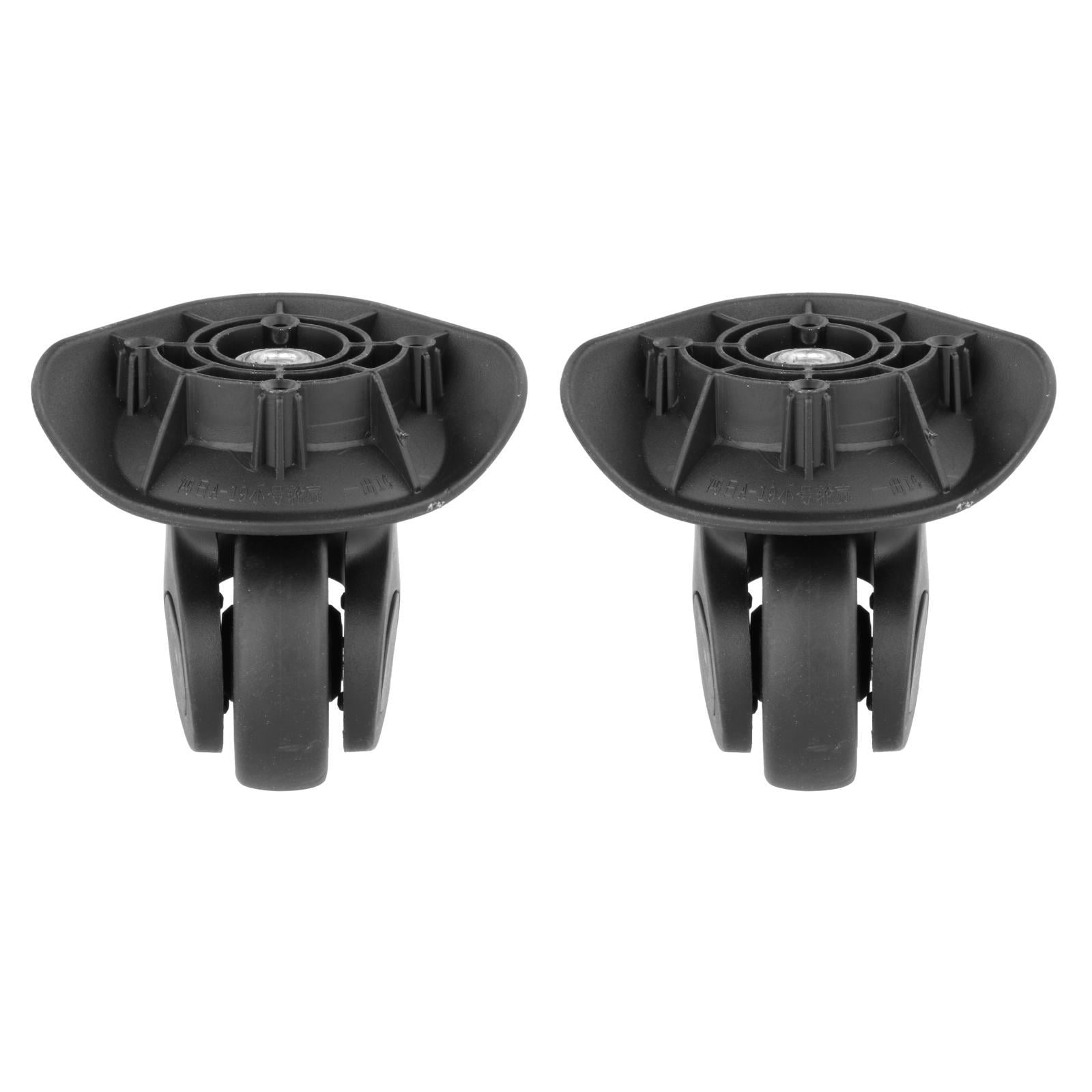 Magideal - Rueda De Maleta Universal De 2 Piezas, Repuesto De Enchufe Negro, Reparación De Maleta Silenciosa Giratoria 360 Piezas De Reparación De Polea De Rueda