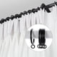 thumbnail image 5 of Uxcell 28 Piezas Anillos de Barra de Cortina de Acero Metálico para Hogar Oficina con Ojales 1.5 pulgadas Negro, 5 of 5