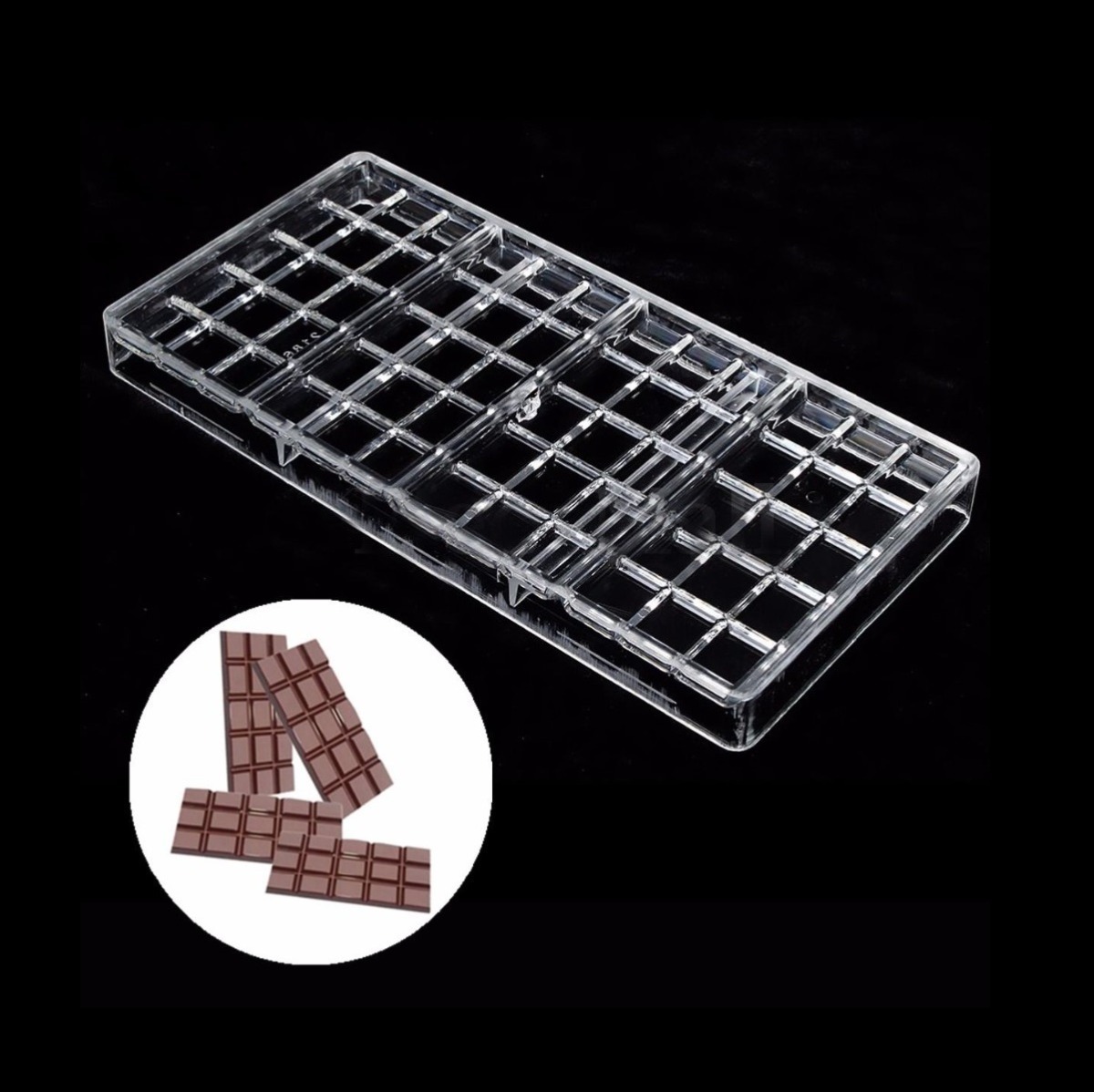 Genérico - Moldes De Chocolate Policarbonato Moldes Barra De Chocolate