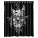 thumbnail image 1 of Cortina de ducha de baño con diseño de calavera y diablo, con ganchos, tamaño 60 x 72 pulgadas, 1 of 3