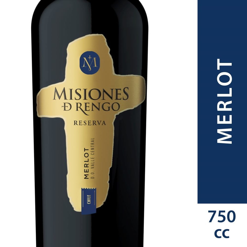 Vino Tinto Merlot Reserva Botella 750 cc Misiones de Rengo