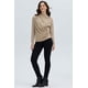 thumbnail image 4 of Polera Mujer Aplicación Arrugado Beige Oscuro, 4 of 4