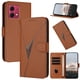thumbnail image 1 of Funda Cartera Fibra de Carbono para Motorola MOTO G84 5G con Soporte y Cierre Magnético Marrón, 1 of 6