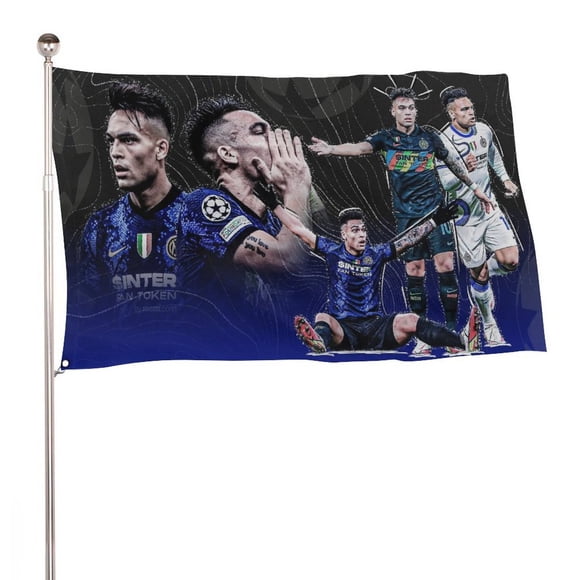 Lautaro Martínez Bandera impresa con temática, regalo perfecto para fanáticos, amigos y familiares, y adecuada para actividades al aire libre e interiores, decoraciones de fiesta. 120*180CM