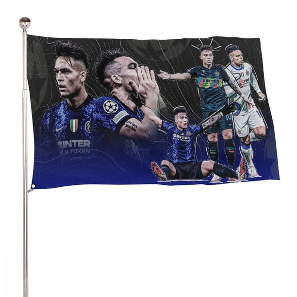 Lautaro Martínez Bandera impresa con temática, regalo perfecto para fanáticos, amigos y familiares, y adecuada para actividades al aire libre e interiores, decoraciones de fiesta. 120*180CM