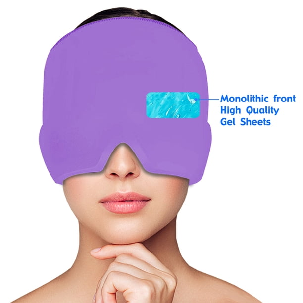 Gel Hot Cold Therapy Headache Migraine Relief Cap For Chemo,Sinus,Neck Wearable Therapy Wrap Stress Pressure Pain Relief Massage