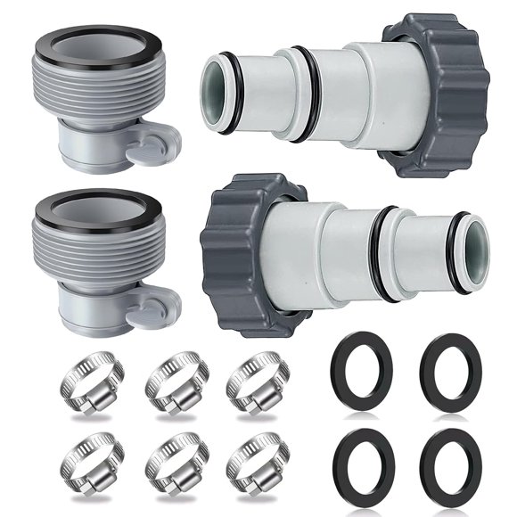 Juego de adaptadores para manguera de piscina Nefemo A y B para mangueras de 1.25 y 1.5 pulgadas - p