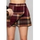 thumbnail image 5 of Saronite Faldas-pantalón Tubo de Jacquard con Cuadros Cruzados, Burdeos/topo (para Mujer), 5 of 5