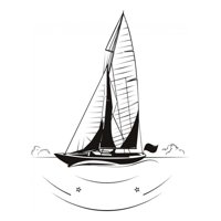 Rienda Libre Graphics - Decomural Sailboat At Sea Ships Transport Ws-17935