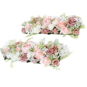 Bothyi - 2 Guirnaldas Florales Artificiales Para Manualidades, Accesorios De Fotografía De Jardín, Color Rosa