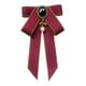 thumbnail image 2 of Broche De Lazo De Cinta Para Mujer, Corbata Preatada Con Lazo Para Uniforme, Blusa, Estudiante, Color Morado Y Rojo, 2 of 3