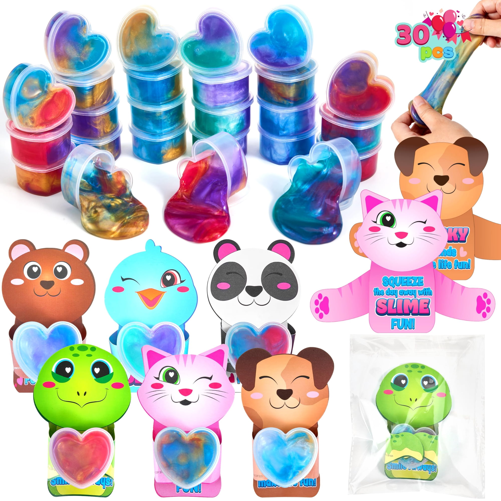 Set Slime Joyin Galaxy Para El Día De San Valentín Con Tarjetas, 30 Unidades Para Niños