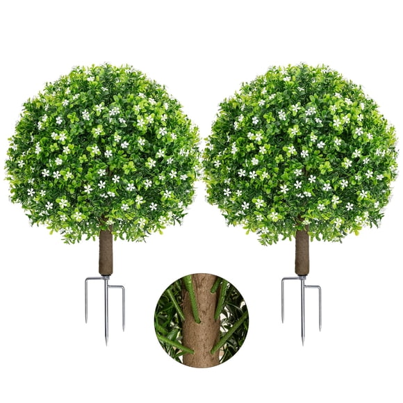 Planta Artificial LuceAlberi 60 cm con Flores Blancas - Pack de 2