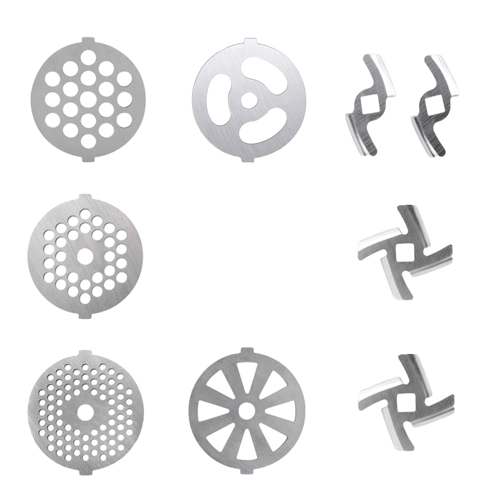 Magideal - 9x Accesorio Para Picadora De Carne Placa Para Picadora De Carne Discos Accesorios De Cocina Para Picar Carne Para Picadora De Carne