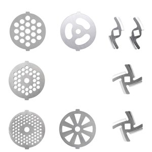 Magideal - 9X Accesorio Para Picadora De Carne Placa Para Picadora De Carne Discos Accesorios De Cocina Para Picar Carne Para Picadora De Carne