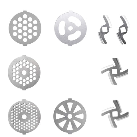 Magideal - 9X Accesorio Para Picadora De Carne Placa Para Picadora De Carne Discos Accesorios De Cocina Para Picar Carne Para Picadora De Carne