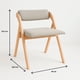 thumbnail image 2 of Silla Betlahem de madera plegable acolchada - Gris, 2 of 2