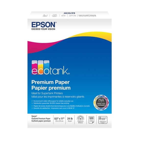 Papel Epson EcoTank Premium 216 x 279 mm, 500 hojas