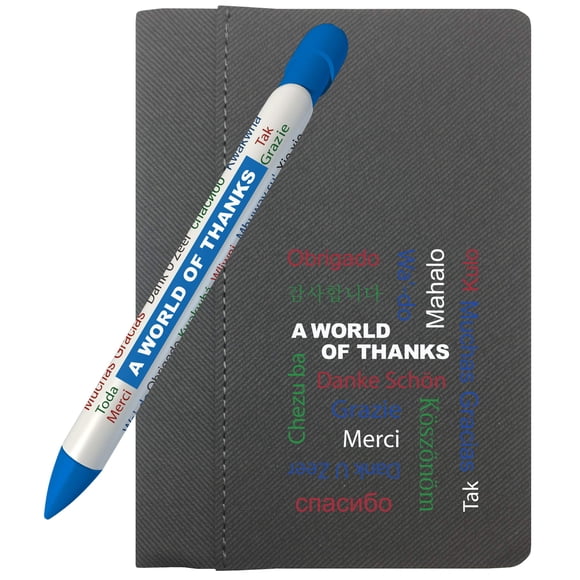 Set de regalo con bolígrafo de felicitación World of Thanks Teacher con cuaderno