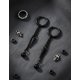 thumbnail image 2 of Aros Punk Black Silver Ring Vikingos Hombre Mujer Moda, 2 of 3