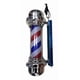 thumbnail image 1 of Poste De Barberia Y Peluqueria Con Luz Giratoria Plomo, 1 of 2