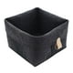 thumbnail image 3 of Cesta de almacenamiento Libros Juguetes Frutas Ropa Misceláneas Maquillaje Pañales Organizador Caja Contenedor para cocina, porche, despensa, sala de Negro, 3 of 5