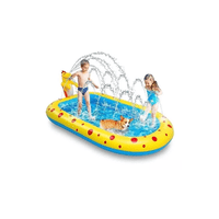 Genérico - Piscina Inflable 170X110X45 Cm Dino Delfín Lanza Chorro Agua