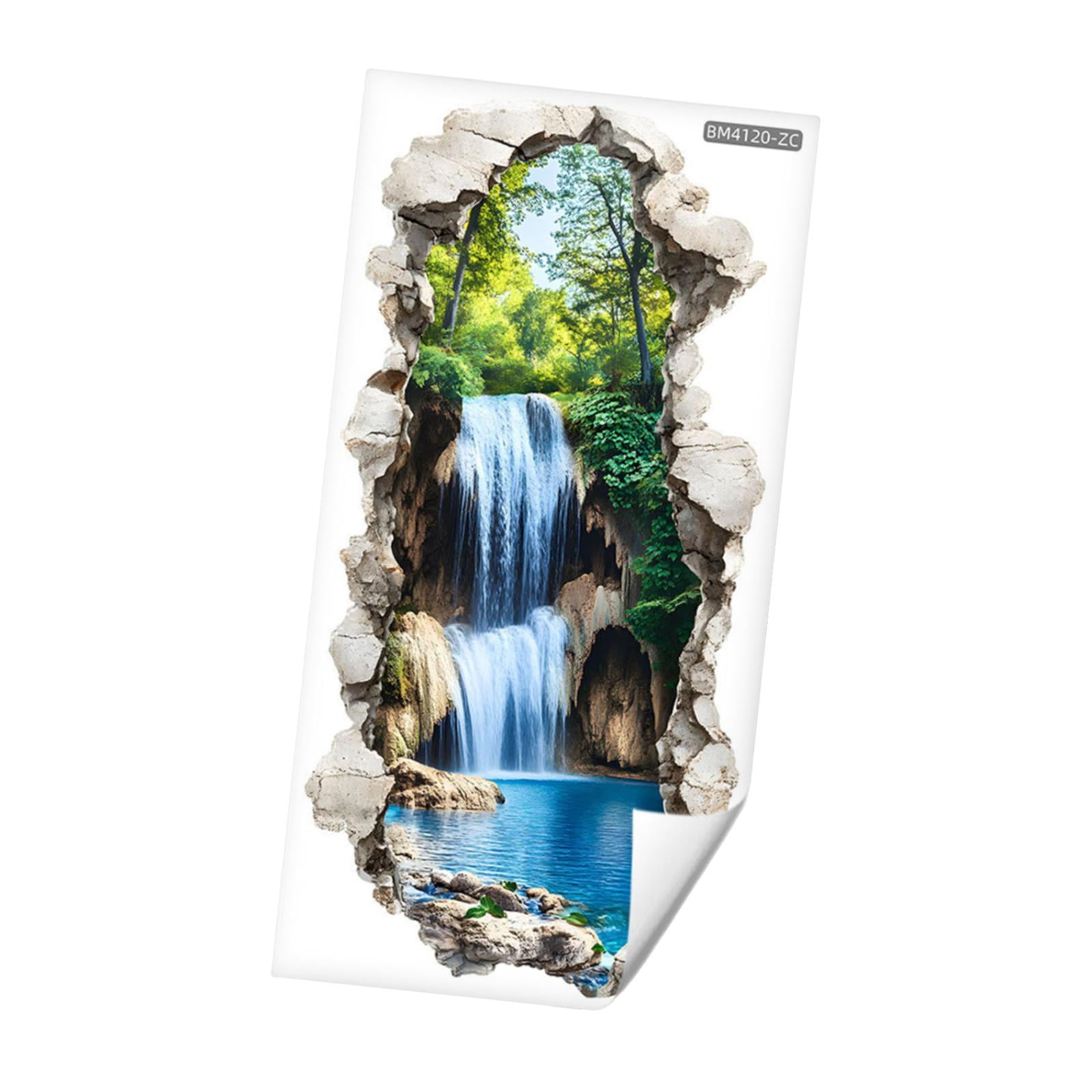 Magideal - Calcomanía De Pared De Pared De Paisaje 3d De Pared Extraíbles De La Pared Extraíbles De La Decoración Decorativa De Decoración Decorativa Impermeable