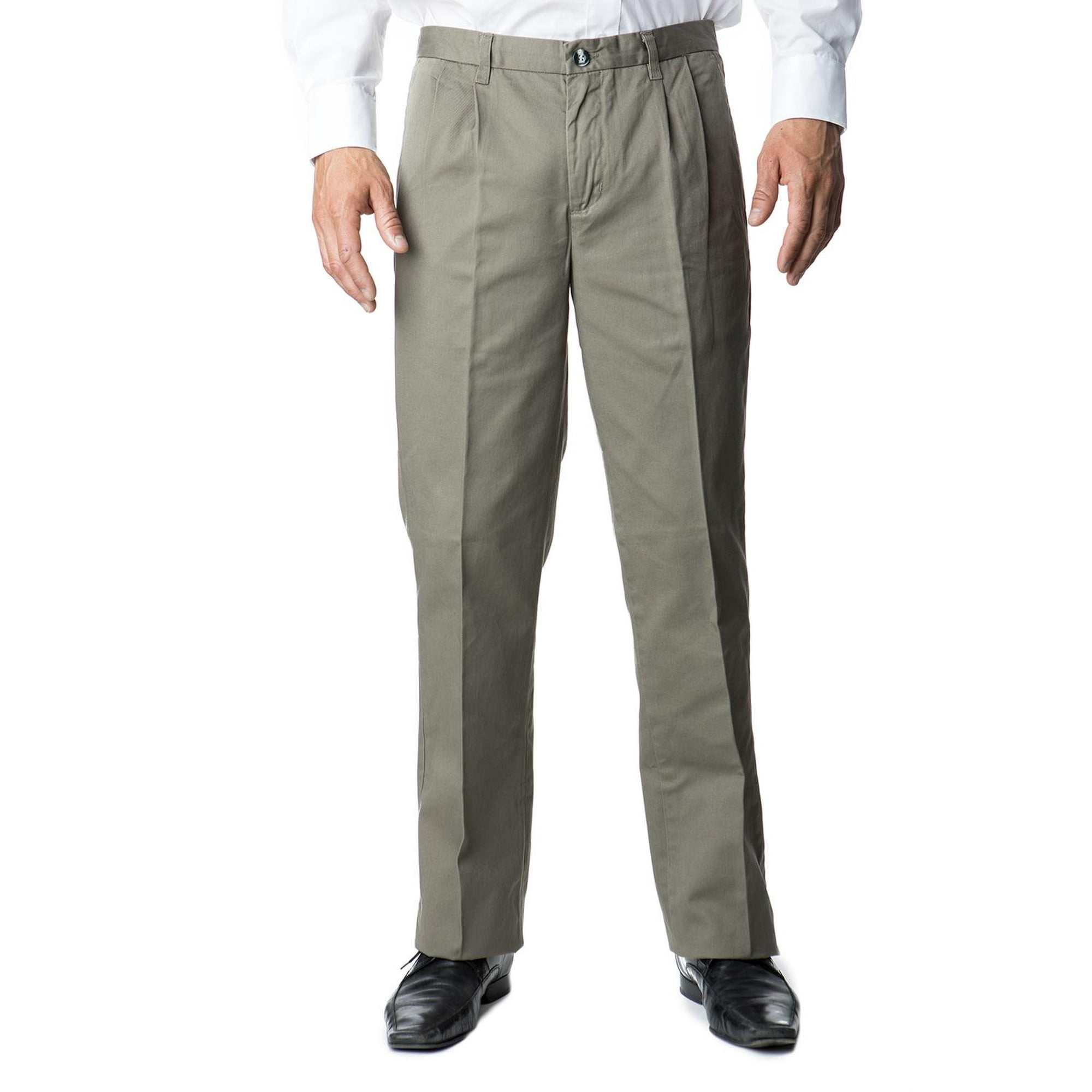 Kotting - Pantalón Gabardina Pinzado Verde 48