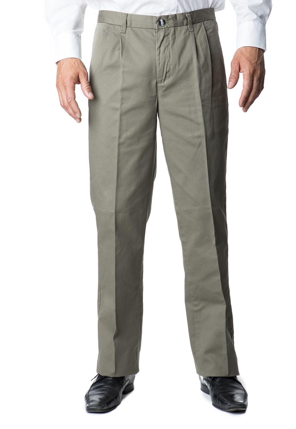 Kotting - Pantalón Gabardina Pinzado Verde 48