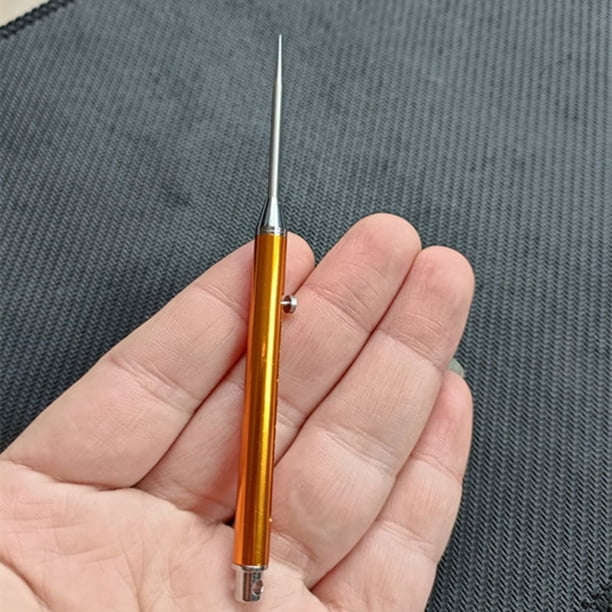 Titanium Alloy Retractable Toothpick Key Chain Pendant - Your Ultimate Self-defense and Tooth Cleaning Tool on the Go!