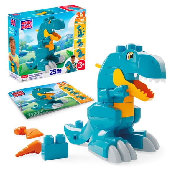 MEGA BLOKS MEGA BLOK 3 EN 1 DINOSAURIO ARMA Y ATACA