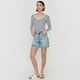thumbnail image 4 of Polera Mujer M/L Cuello V Azul Marino Corona, 4 of 5