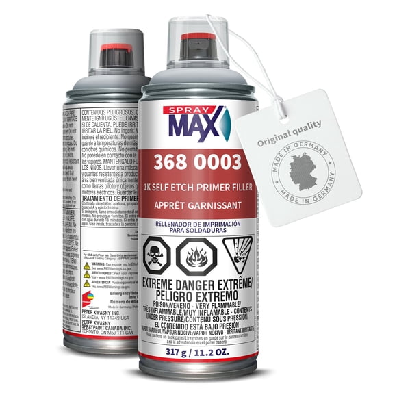 SprayMax Primer de grabado autograbante 1K con relleno, gris claro, 330 mL