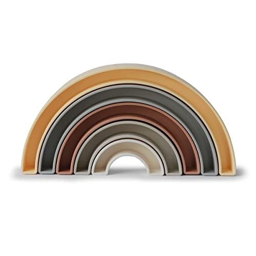 mushie Rainbow Stacker Toy | Hecho en Dinamarca (Sol)