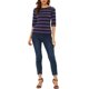 thumbnail image 2 of INSPIRE CHIC Camiseta Básica de Mujer con Mangas al Codo Cuello Redondo Ajustada Regreso a Clases Camiseta Casual Estampada Negro Púrpura 3XL, 2 of 6