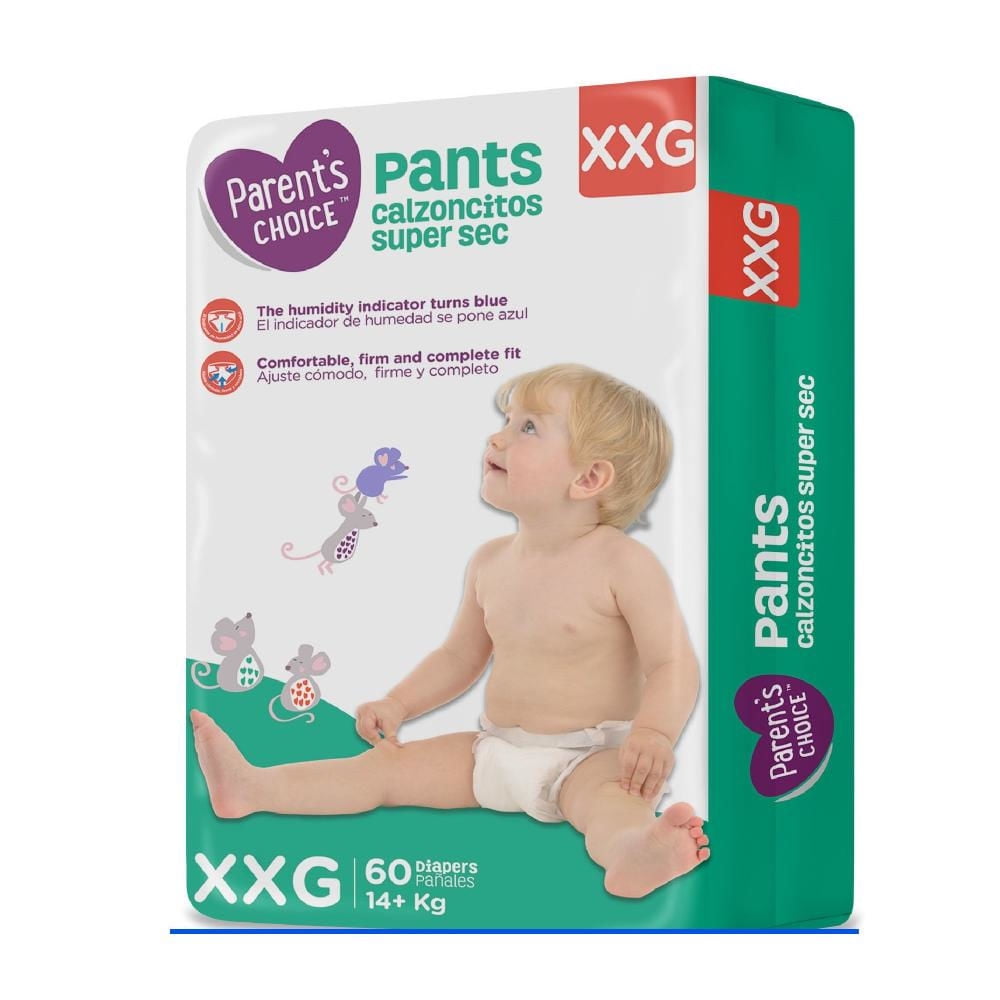 Pañales Pants Tradicionales Talla Xxg 60 Un 60 Un Parent's Choice