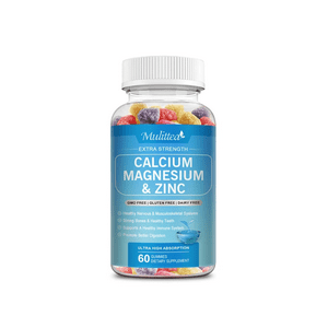 Mulittea Nutrition - Calcio Magnesio Zinc Con Vitamina D3 En Gomitas 60 Gomitas