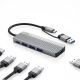 thumbnail image 1 of Hub adaptador USB-C 5 en 2 Linkon Mac Windows aluminio #3, 1 of 3