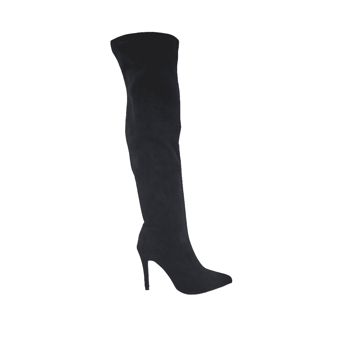 Botas Md Negro Gamuza Mujer | 5y23-1 - Talla 36 Cl / 23 Cm