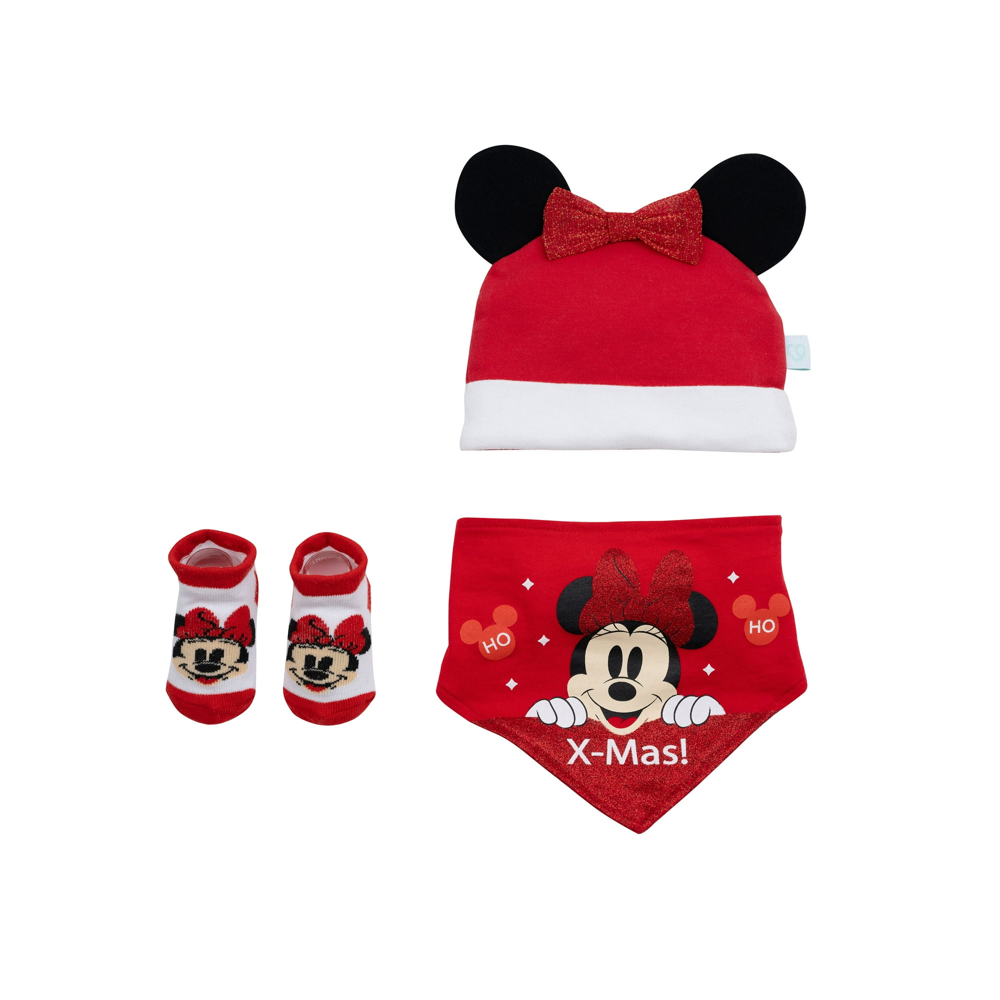Bambino - Set 3 Piezas Navidad Rojo Minnie Niña
