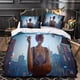 thumbnail image 3 of Funda nórdica Cyberpunk Edgerunners con fundas de almohada, juego de ropa de cama suave de lujo con impresión 3D, fácil cuidado, con cierre de cremallera David y Lucy, diseño único anti-, 3 of 3