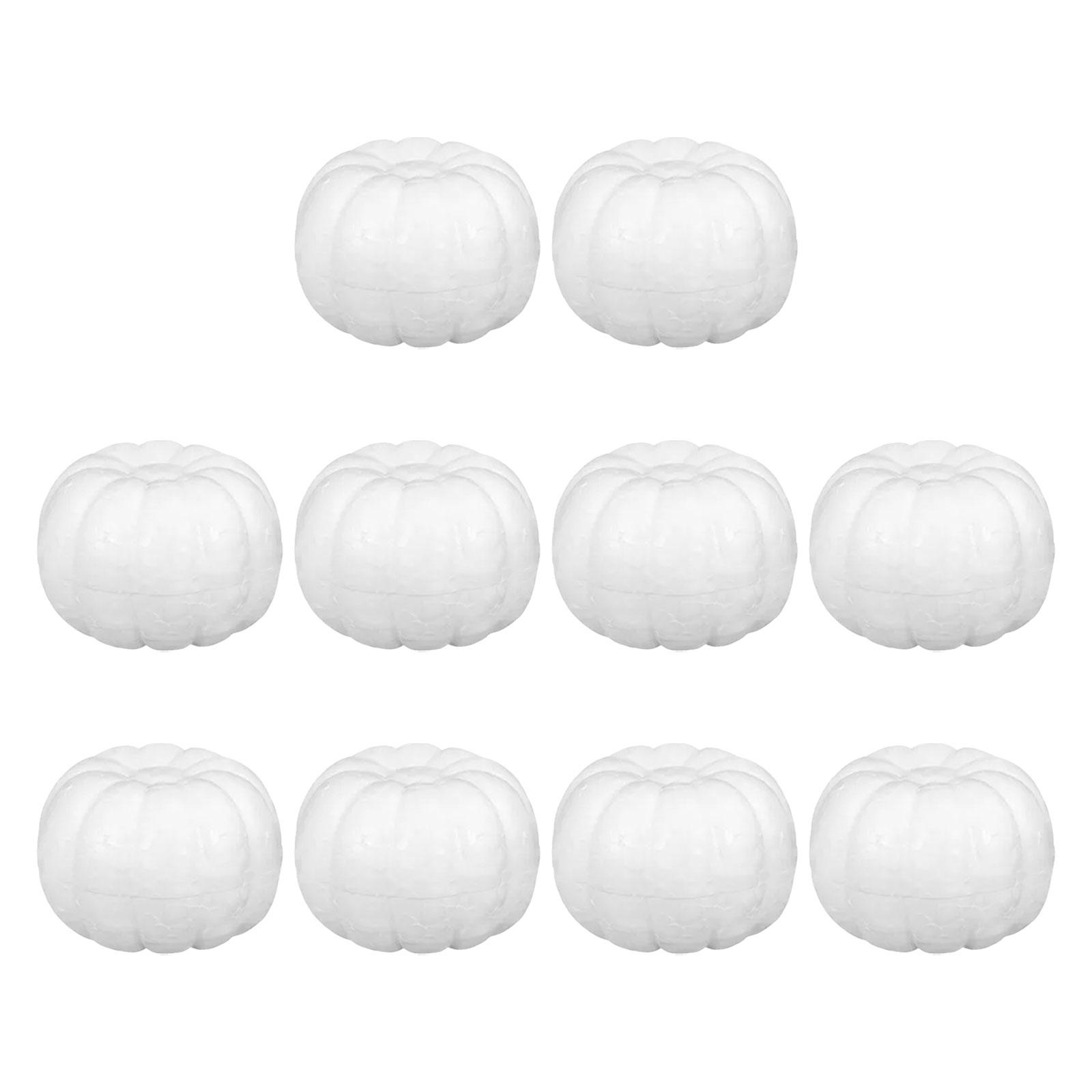 Bothyi - 10X Calabazas De Espuma Blanca Accesorios Manualidades Para Halloween Proyecto Escolar Cumpleaños