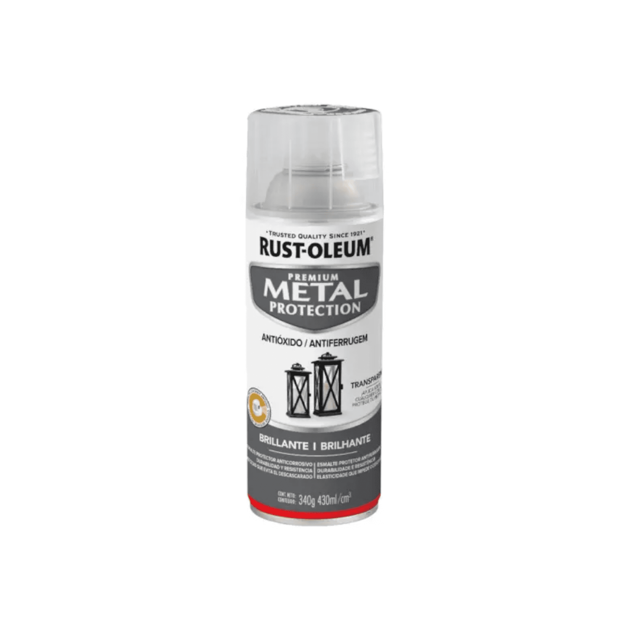 Rust Oleum - Laca Protectora Metales Antióxido Rust-oleum Transparente Brillante 340gte