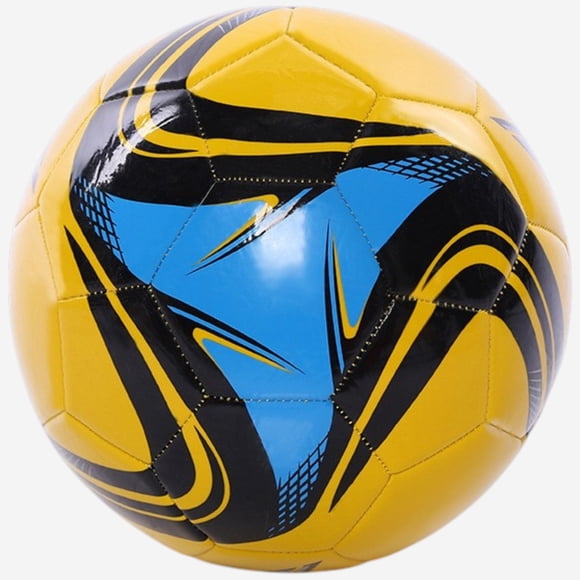Pelota de Fútbol PWRFitness N°5 Amarilla Negra Azul