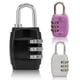 thumbnail image 1 of candados para equipaje, candados para maletas con llave, mini candados con llave, impermeables, con código de seguridad para maletas, bolsas de viaje, gimnasios, cobertizos y bicicletas (negro, platea, 1 of 8