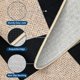 thumbnail image 4 of Alfombra GarveeHome 142x178 cm a cuadros de yute negro, 4 of 8