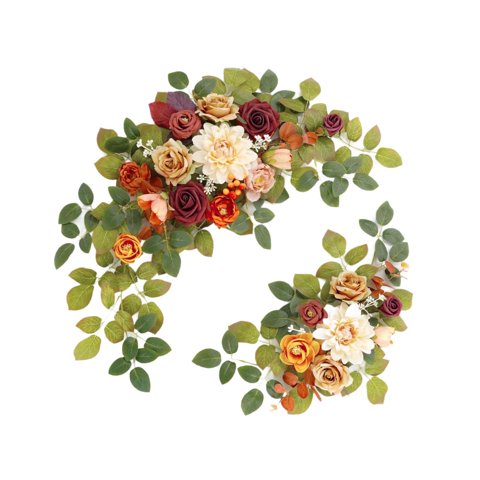 Bothyi - Guirnaldas De Puerta De Flores Para Arco De Boda, Carteles De Bienvenida, Guirnaldas Florales Artificiales, 2 Uds.