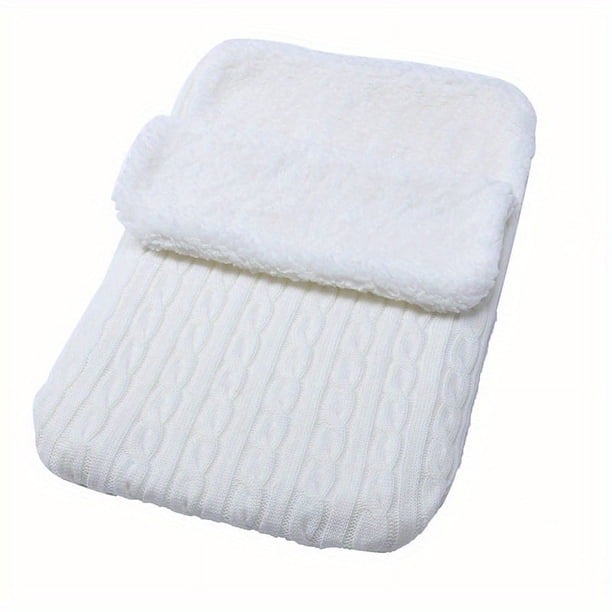Baby Fleece Sleeping Bag, Baby Thick Knitted Warm Sleeping Bag, Woolen Trolley Sleeping Bag